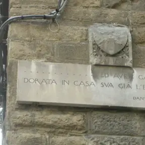 Lapide sulla torre dei Galigai