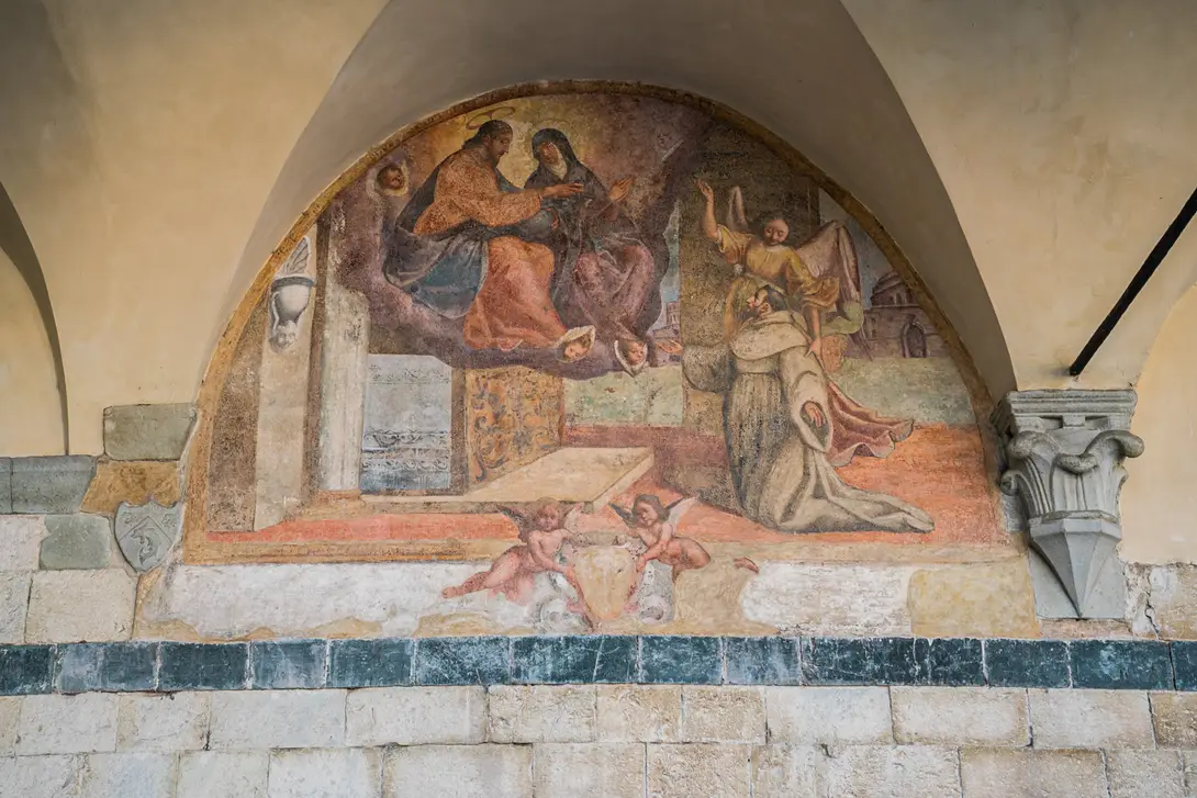 Affresco facciata chiesa di San Francesco