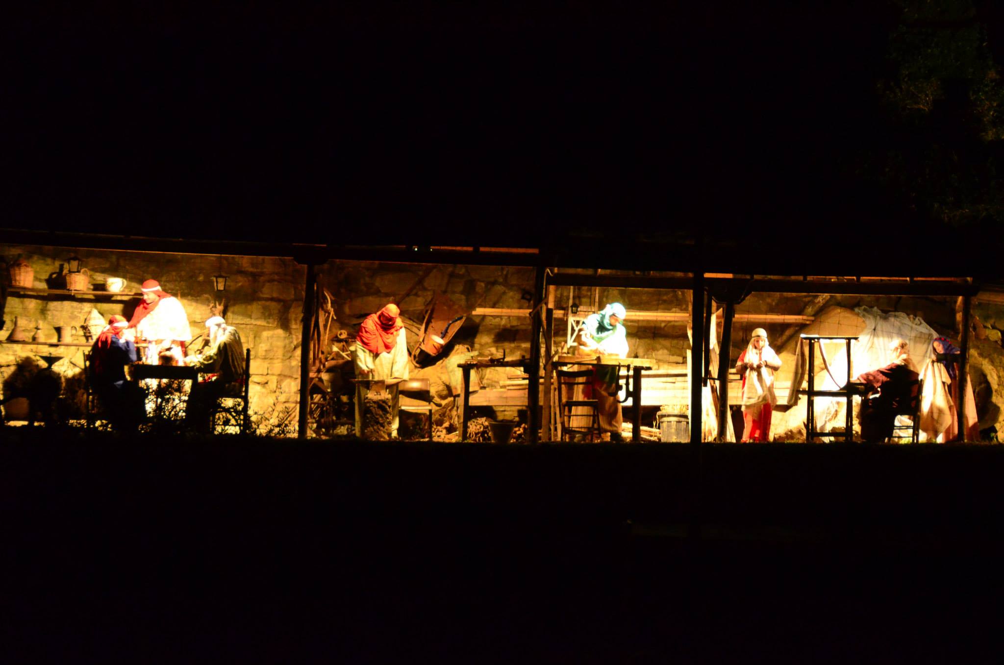 Living nativity scene in Santa Brigida