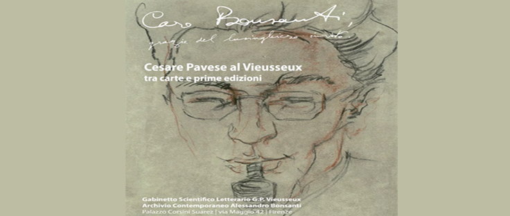 Cesare Pavese in the Vieusseux Archives, among papers and first editions